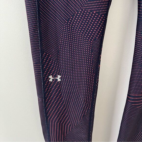 Under Armour Navy Red Printed Athletic Leggings - Picture 5 of 6